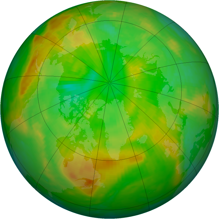 Arctic ozone map for 03 July 1982